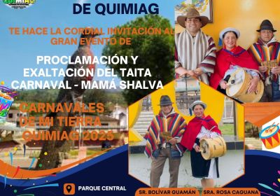 Invitación: El Gad Parroquial Quimiag
